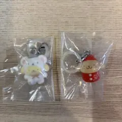 ポムポムプリン めじるしアクセサリー ふわふわスノー いちご 2種セット