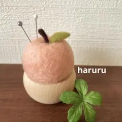 ピンクッション☆羊毛フェルト　りんごちゃん❤︎①