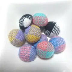 カボション チェック柄 5ペア