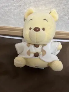 ディズニーベビー　くまのプーさん　フード付き　コード　白　SQUEEZE ME!