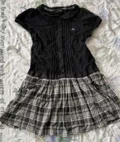 ポンポネット　半袖　ドッキングワンピース　140