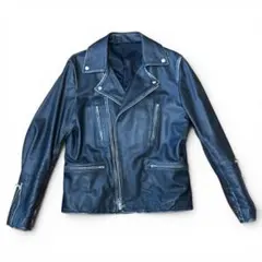 古着 ブラック ダブルライダースジャケット