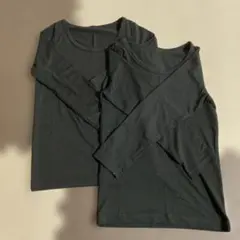 GU ブラック長袖インナー 110cm used 2枚セット