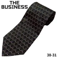 THE BUSINESS　ネクタイ　グリーン　緑　総柄　パターン　おしゃれ