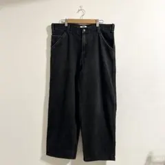 ブラックデニム ワイド デニム