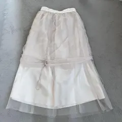 earth music&ecology ライトベージュ ロングスカート