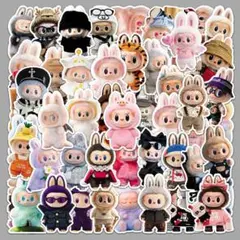 ❤️ラブブ風 大きめ防水ステッカーセット 50枚