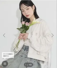 アースミュージックアンドエコロジー　リバーシブルma-1 ブルゾン