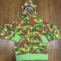 BAPE シャークパーカー サイケカモ フルジップ S