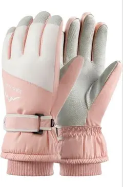 スキーグローブ 防水 手袋 ピンク スマホ対応 スポーツグローブ 滑り止め