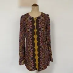 花柄長袖ひざ丈ワンピースインドネシア製Free People