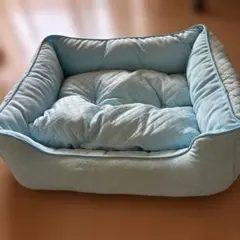 接触冷感！水色の犬用クッションベッド 他のペットにも♡のサムネイル
