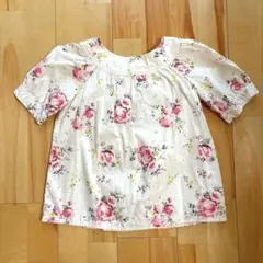 ボンポワン　Bonpoint 花柄フレアスリーブブラウス　128cm