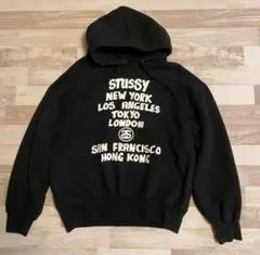 限定モデル　OLD STUSSY ステューシー　ブラック パーカー　USA製
