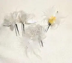 子供用　花モチーフ ヘアアクセサリー 4個セット