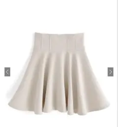 インパン裏地付きコルセット風フレアミニスカート [gm728] ホワイト