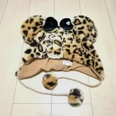 【お値下げ】ミニー　ファンキャップ　ヒョウ柄