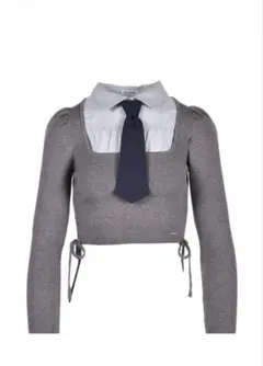 Rilly emulie Tie Drawstring Shirt Knit