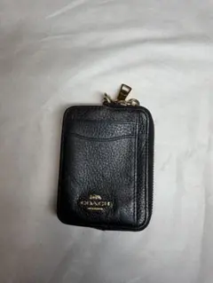 COACH ブラックレザー パスケースカードケース