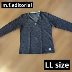 m.f.editorial Vネックファスナーカットソー　LL
