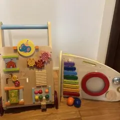 edute 手押し車 スロープローラー＆ミュージックステーションまとめ売り スロープトイと音遊びならスロープローラー＆ミュージックステーション