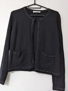 エムプルミエブラック　黒カーディガン　36