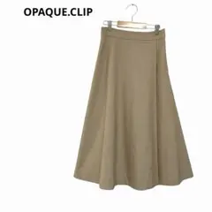 オペークドットクリップ　スカート　ベージュ系　Aライン　上品　レディースSサイズのサムネイル