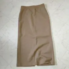 UNIQLO ユニクロ ドライスウェットナローマキシスカート M ベージュ