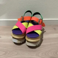 Jeffrey Campbell 厚底サンダル マルチカラー　23㎝　箱なしのサムネイル