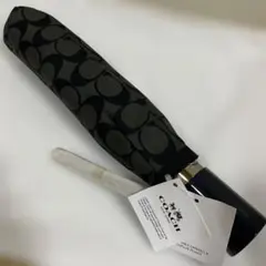 COACH 折りたたみ傘 ワンタッチ自動開閉式 シグネチャー柄 タグ付き