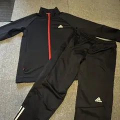 adidas ジャージ上下　J160 ブラック/レッド