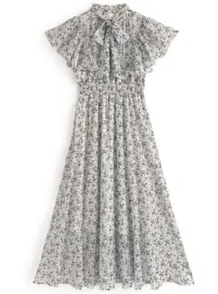 花柄フリルマキシドレス♡