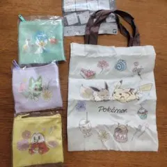 ポケモン ガチャ　トートバッグ&ポーチ