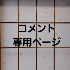 コメント専用ページ