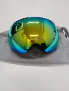 スキースノボ　ゴーグル　ミラーレンズゴールド　フレームレス