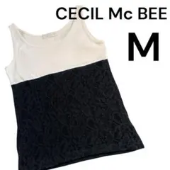 CECIL Mc BEE タンクトップ Mサイズ レース切替のサムネイル