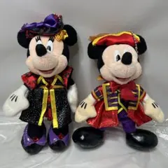 ミッキー ＆ ミニー ハロウィン キーホルダー ぬいぐるみバッジ