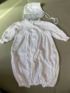 白いセレモニードレスと帽子セット 50-70