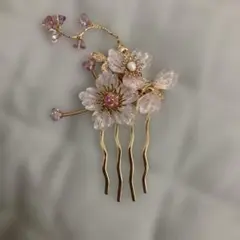花モチーフ ヘアアクセサリー　ヘアコーム