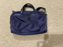 ネイビー ナイロン ハンドバッグ