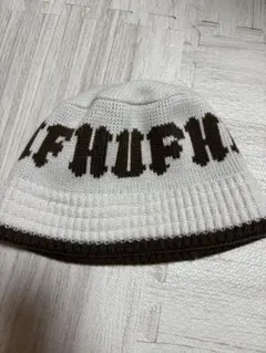 HUF ニットハット ビーニー ホワイト ブラウンのサムネイル