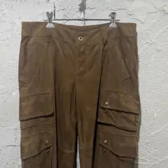 デッドストック　00s Ralph lauren ヌバックレザー　カーゴパンツ