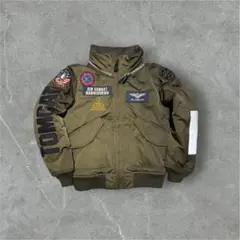 AVIREX フライトジャケット ブラウン TOP GUN CWU M カーキ