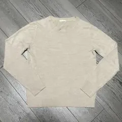 GUベージュ 長袖ニットセーターM
