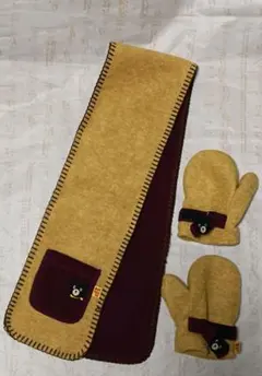ミキハウス　ダブルビー　マフラー&ミトン　セット