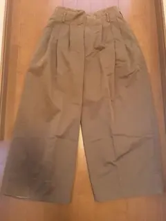 GU beautiful people タックワイドパンツ ブラウン