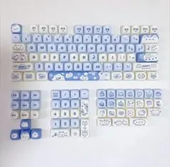 ⁠【新品】メカニカルキーボード用 キーキャップ 猫 白青