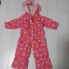 マイメロディのピンクのジャンプスーツ（スキーウェア、サイズ90）