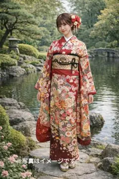 逸品　現代古典　王道の赤　振袖　その他セット　美品