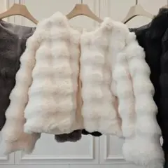 ウェーブクロップファージャケット(ブラック)